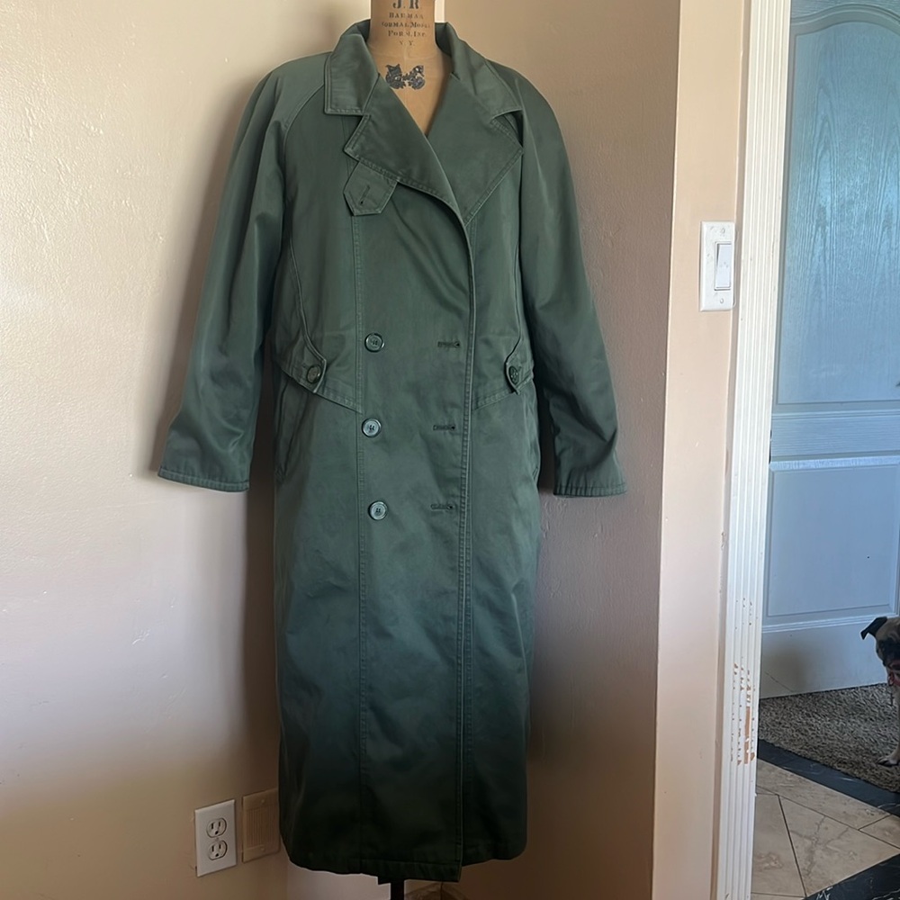 Vintage army Green Trench Coat